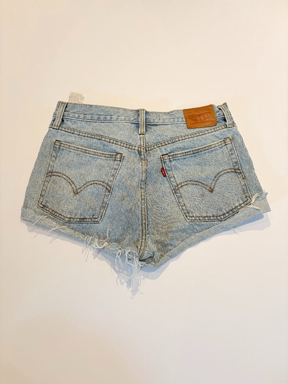 Levi's Light Wash Distressed Cutoff Denim Shorts W29
